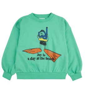 A Day At The Beach Green Sweatshirt