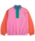 Smiling Color Block 1/4 zipped Sweatshirt