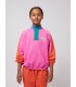 Smiling Color Block 1/4 zipped Sweatshirt