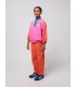 Smiling Color Block 1/4 zipped Sweatshirt