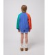 Smiling Color Block Terry Cloth Zipped Sweatshirt