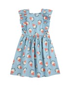 Morning Egg AOP Ruffle Dress