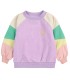 Lilac Color Block Terry Cloth Baby Sweatshirt