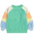 Green Color Block Terry Cloth Baby Sweatshirt