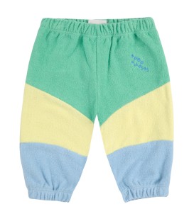 Green Color Block Baby Jogging Pants