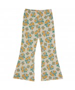 Flowers Rib Wide Pants