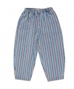 Stripes Multicolor Pants Light Blue Denim