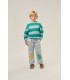 Green Stripes L/Sleeve T-shirt