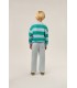 Green Stripes L/Sleeve T-shirt