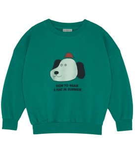 Dog Oversized Green Sweatshirt