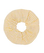 Yellow Checked Scrunchie