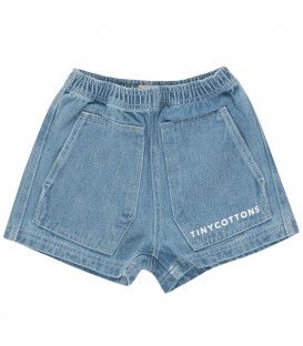 Graphic Denim Shorts