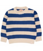 Stripes Sweater Light Cream/Ultramarine