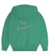 Green Washed Zipped Hoodie 