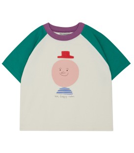 Mr. Happy Man Color Block Tshirt