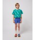 Smiling Color Block Terry Shorts