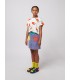 Color Block Denim Skirt