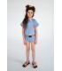 Playsuit Summer Blue Elderberry Stripe