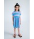 Every day Dress Tricolor Block Stripe