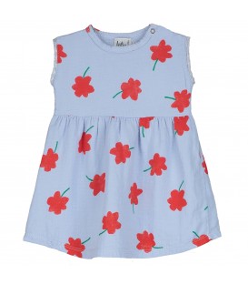 Vestido de bebé musselina Poppies AOP lavanda