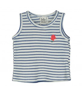 Sleeveless Baby T-shirt Blue Stripes