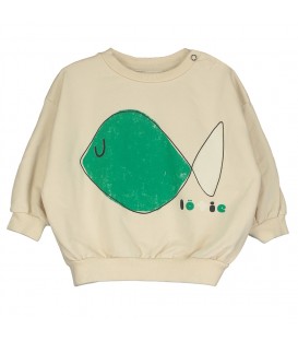 Baby Sweatshirt Big Fish Vanilla