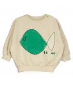 Baby Sweatshirt Big Fish Vanilla