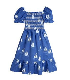 Sailing Boats Woven Dress